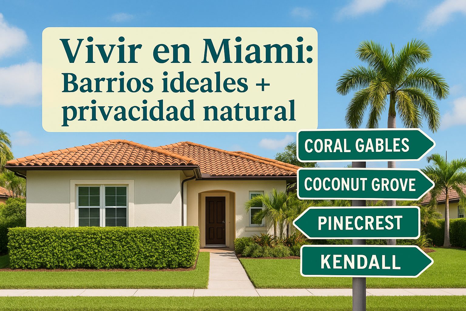 Los 5 Mejores Barrios para Vivir en Miami + Por Qué los Setos Naturales Son la Clave del Hogar Perfecto